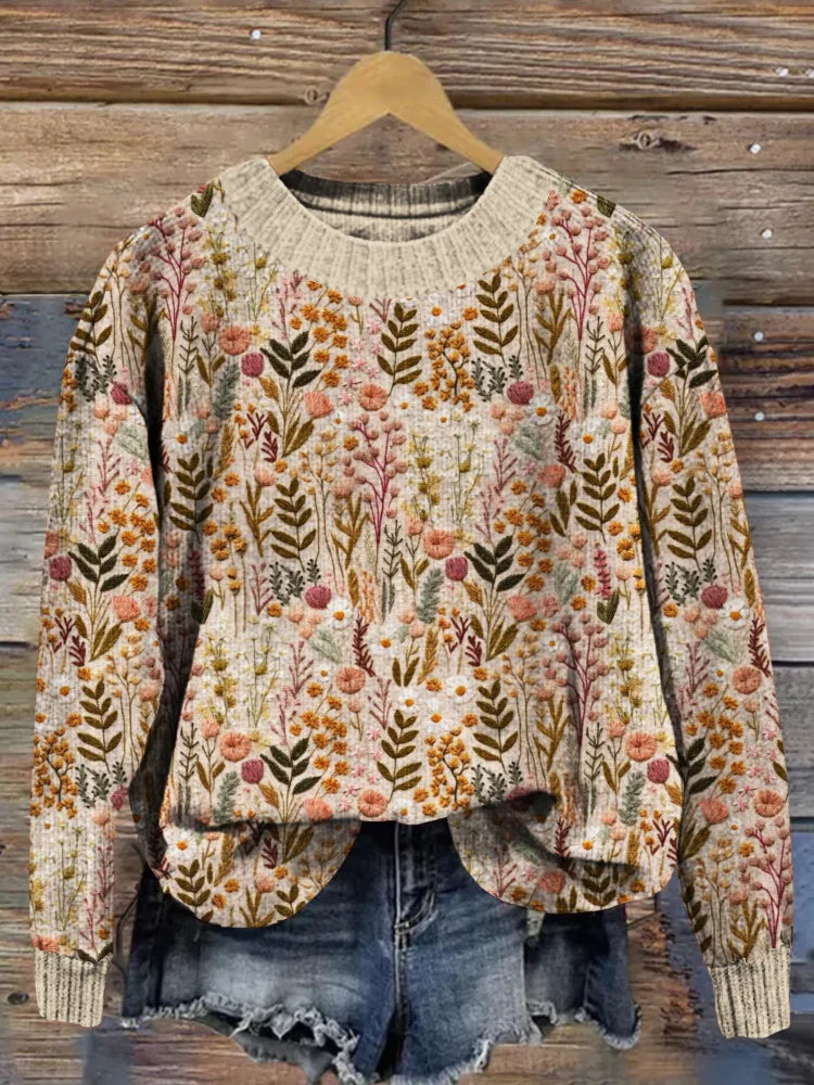 Jena- Jersey Floral Bordado