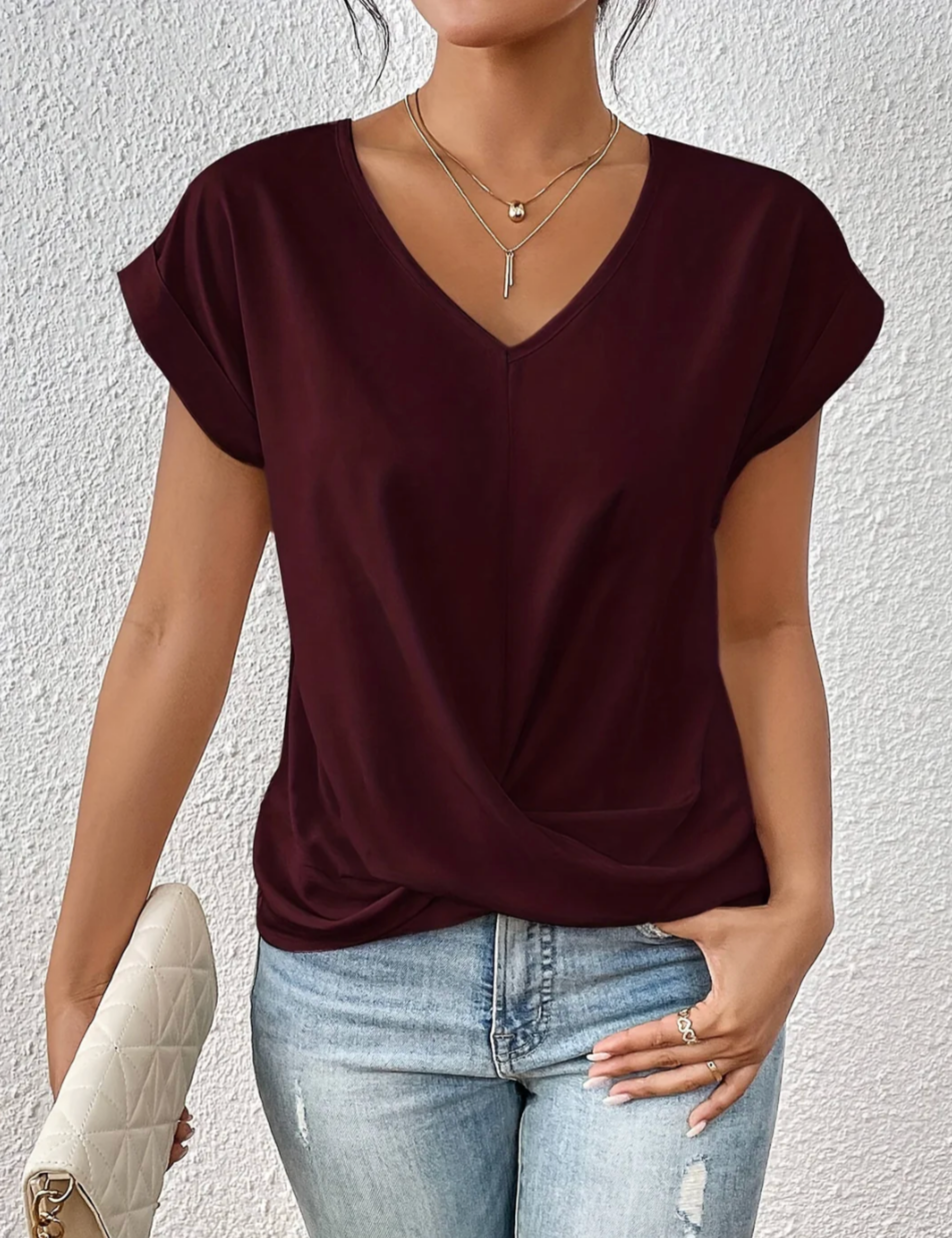 Alba- Camiseta de Escote en V