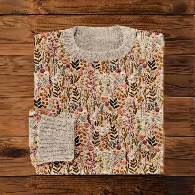 Jena- Jersey Floral Bordado