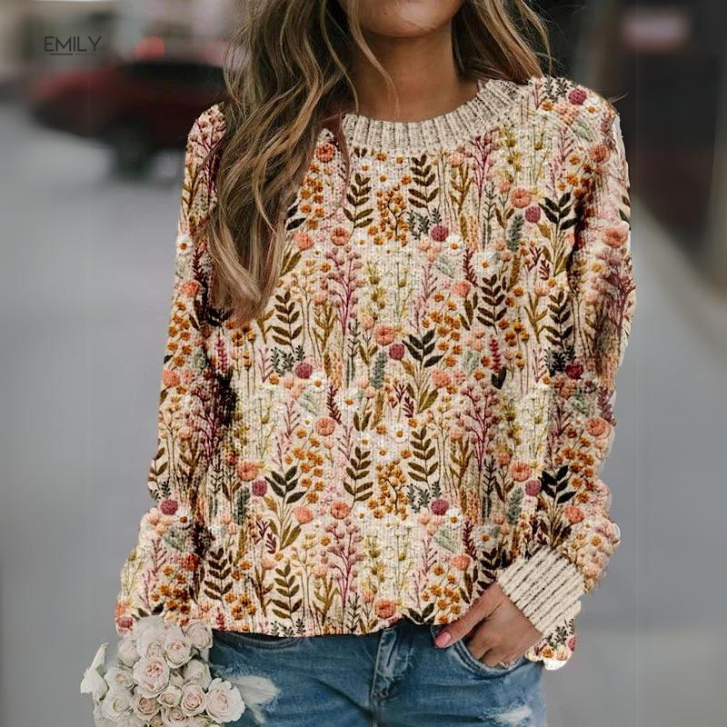 Jena- Jersey Floral Bordado